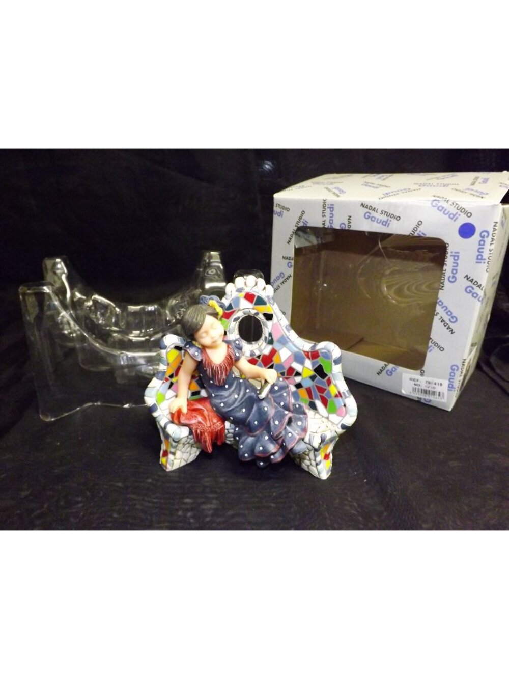 Nadal Studio Gaudi Flamenco Figurine With Mosaic Bench Original Box Collectible